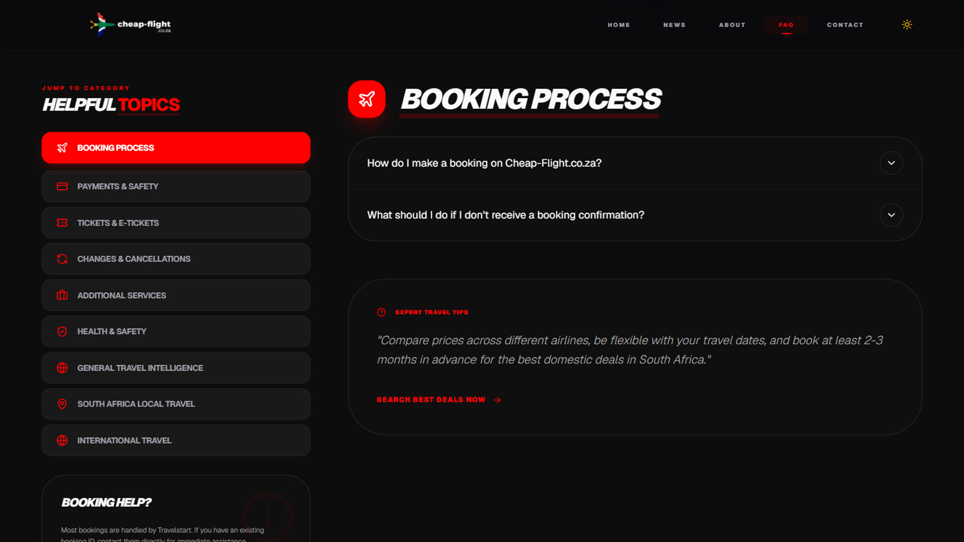 Cheap Flights South Africa Screenshot 2